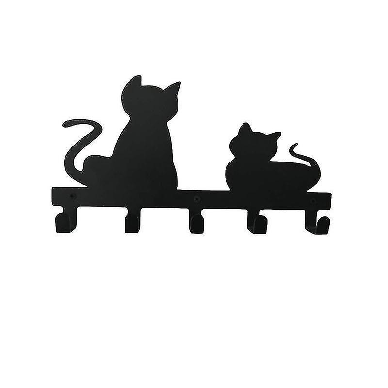 Home Decor Cartoon Design Black Cat Wall Hook Hanger