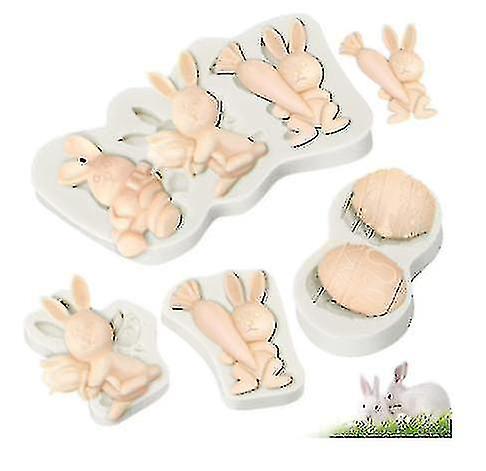 4 Pack Silicone Egg Cake Molds 3d Pattern Mold