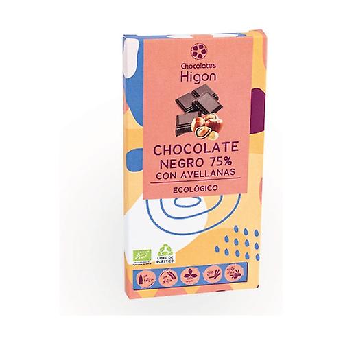 Organic dark chocolate 75% hazelnuts 100 g
