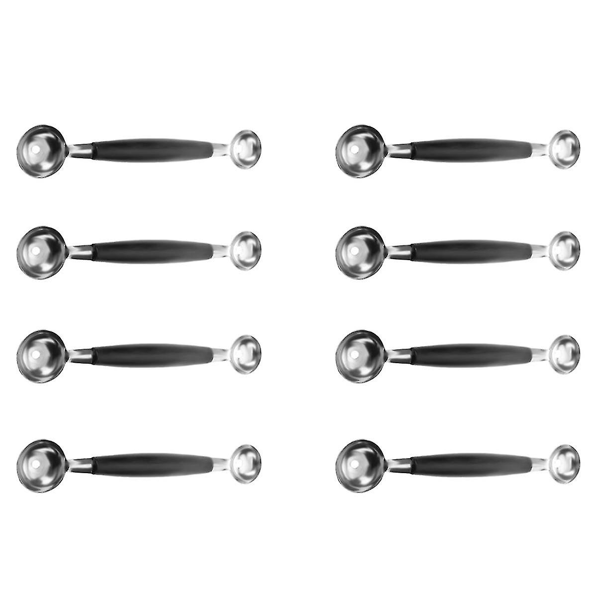 8x Double Ended Headed Fruit Icecream Ball Spoon Melon Baller Parisienne Scoop 30mm