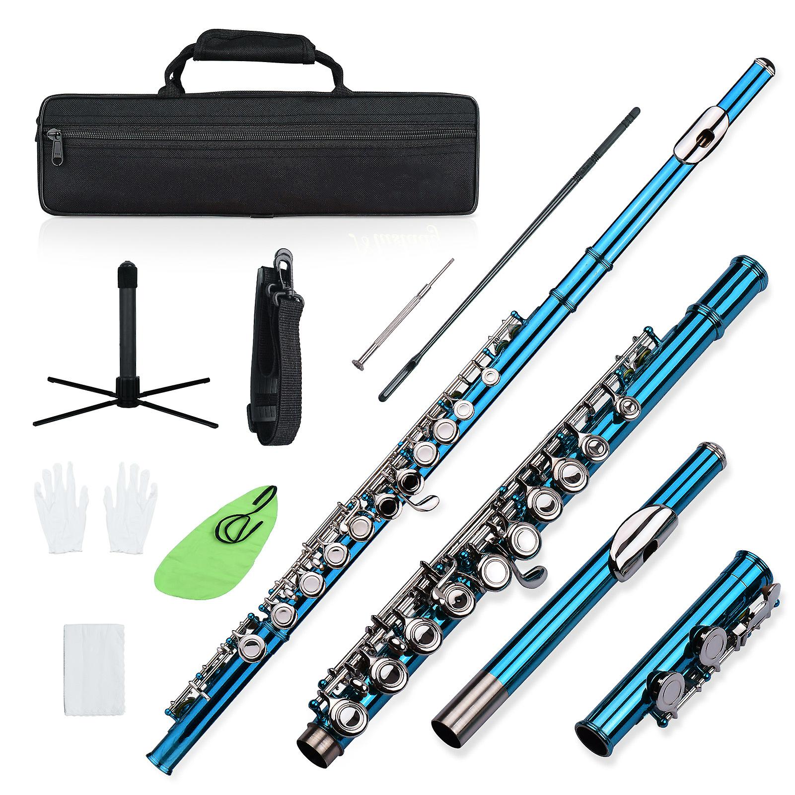 Closed Hole C Flute 16 Keys Cupronickel Nickel-plated Wind Instrument