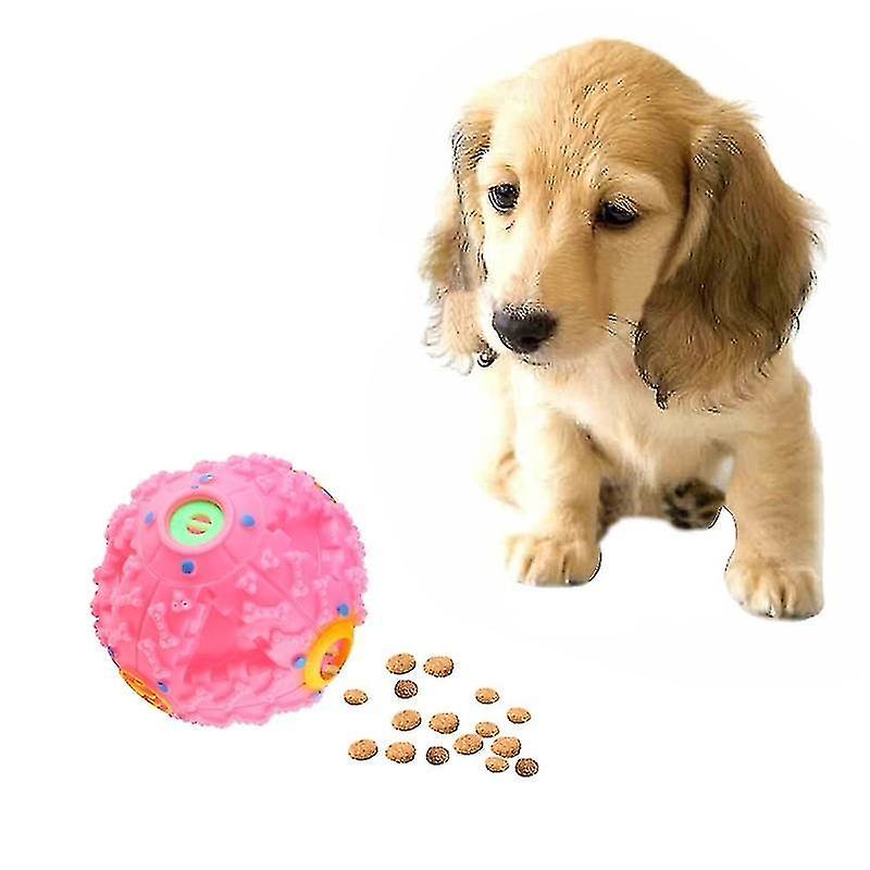 Bird Cage Bird Baths Pet Food Dispenser Squeaky Giggle Quack Sound Training Toy Chew Ball Size: L Ball Diameter: