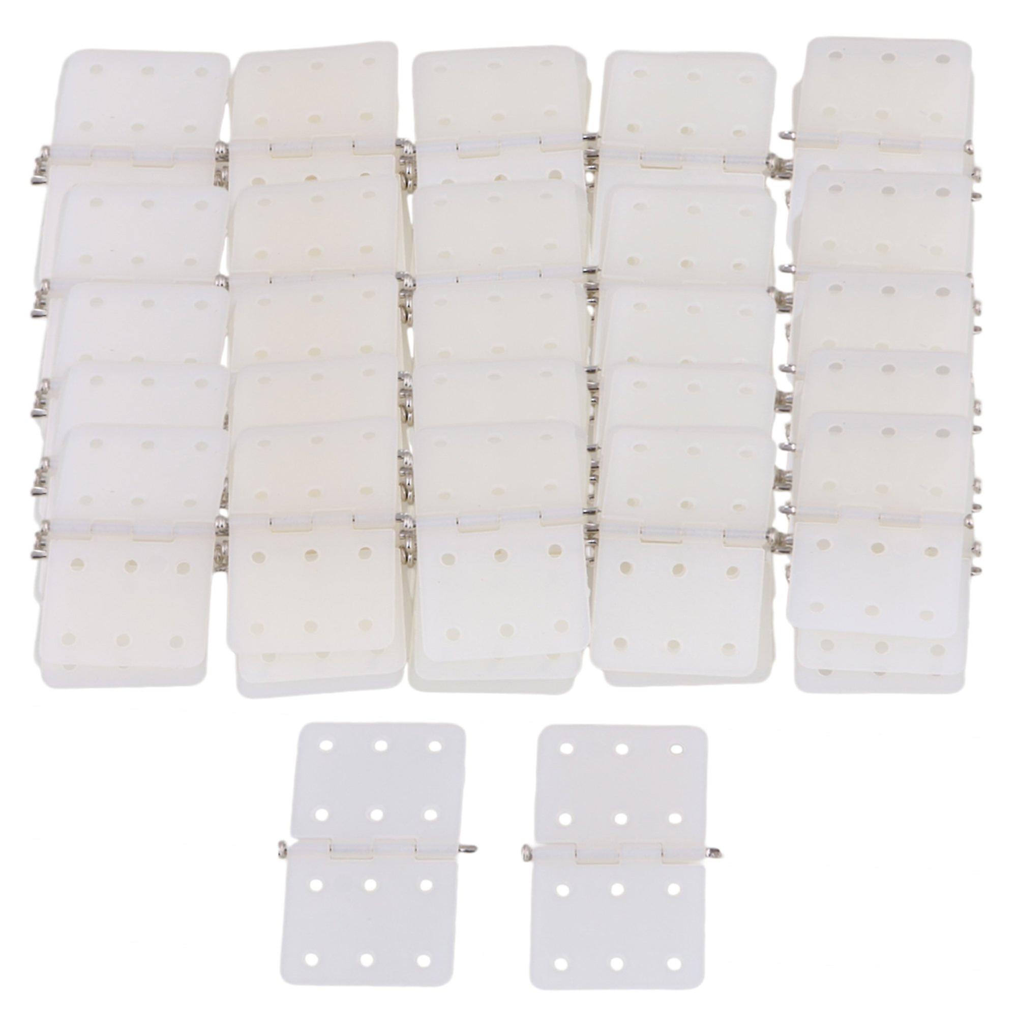 50 Pieces Rectangle Foldable and  pinned Hinges for DIY RC Airplane