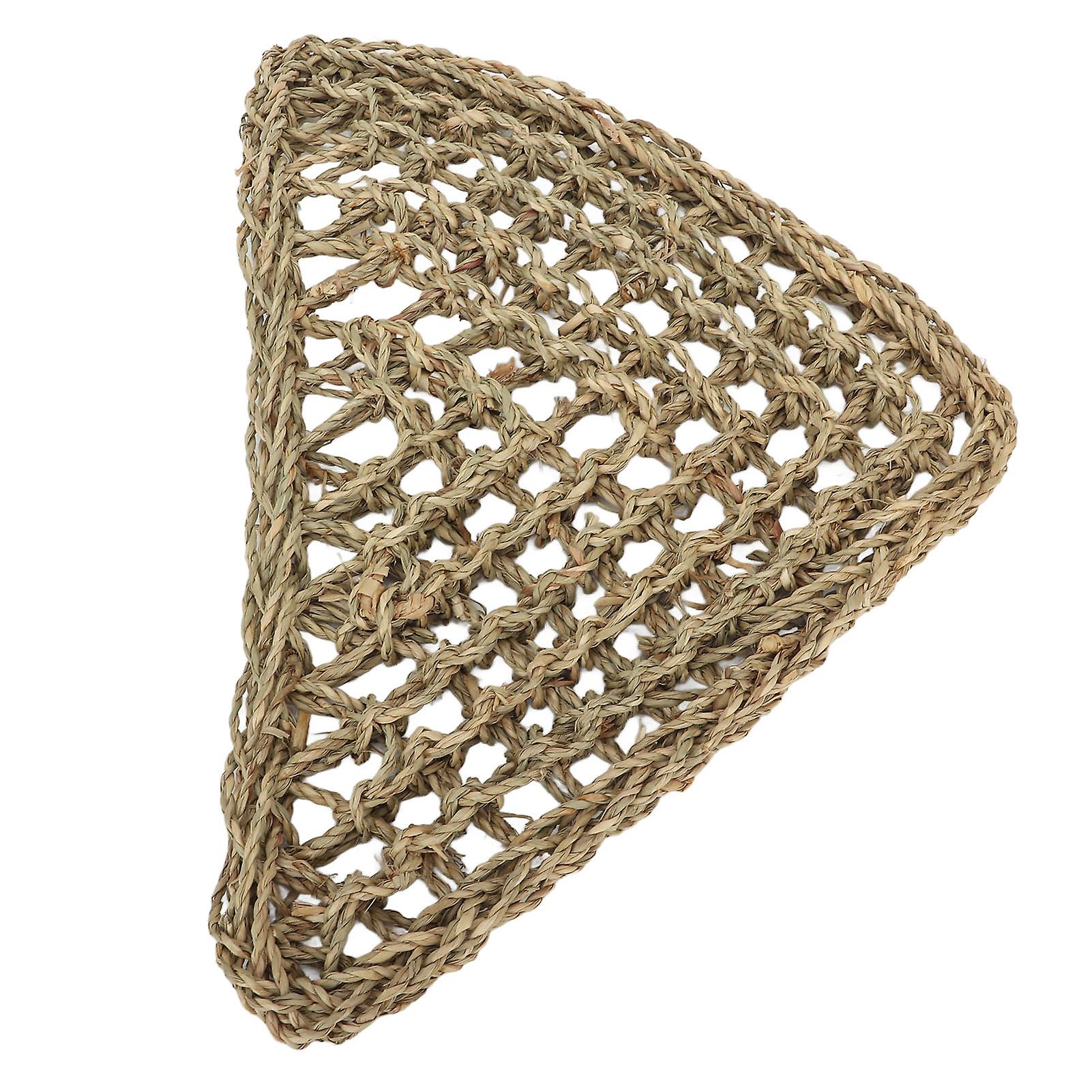 Lizard Hammock Animal Crawling Mat Triangle Grass Reptile Animals Hammock for Bearded Dragon Dogs Cats 