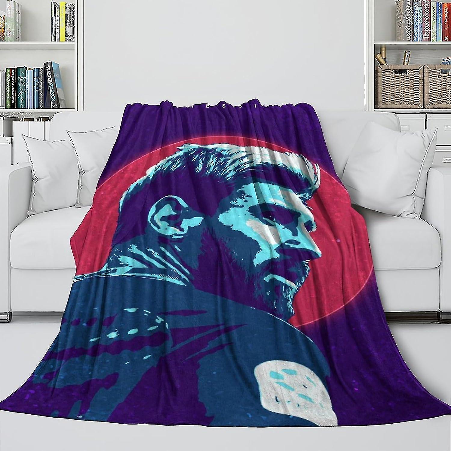 Messi Cozy Blanket - 애완 동물이나 가족이 차지하거나 전 애인이 데려가지 않는 한 항상 따뜻하고 편안하게 유지해주는 축구 양털 담요 - Vari