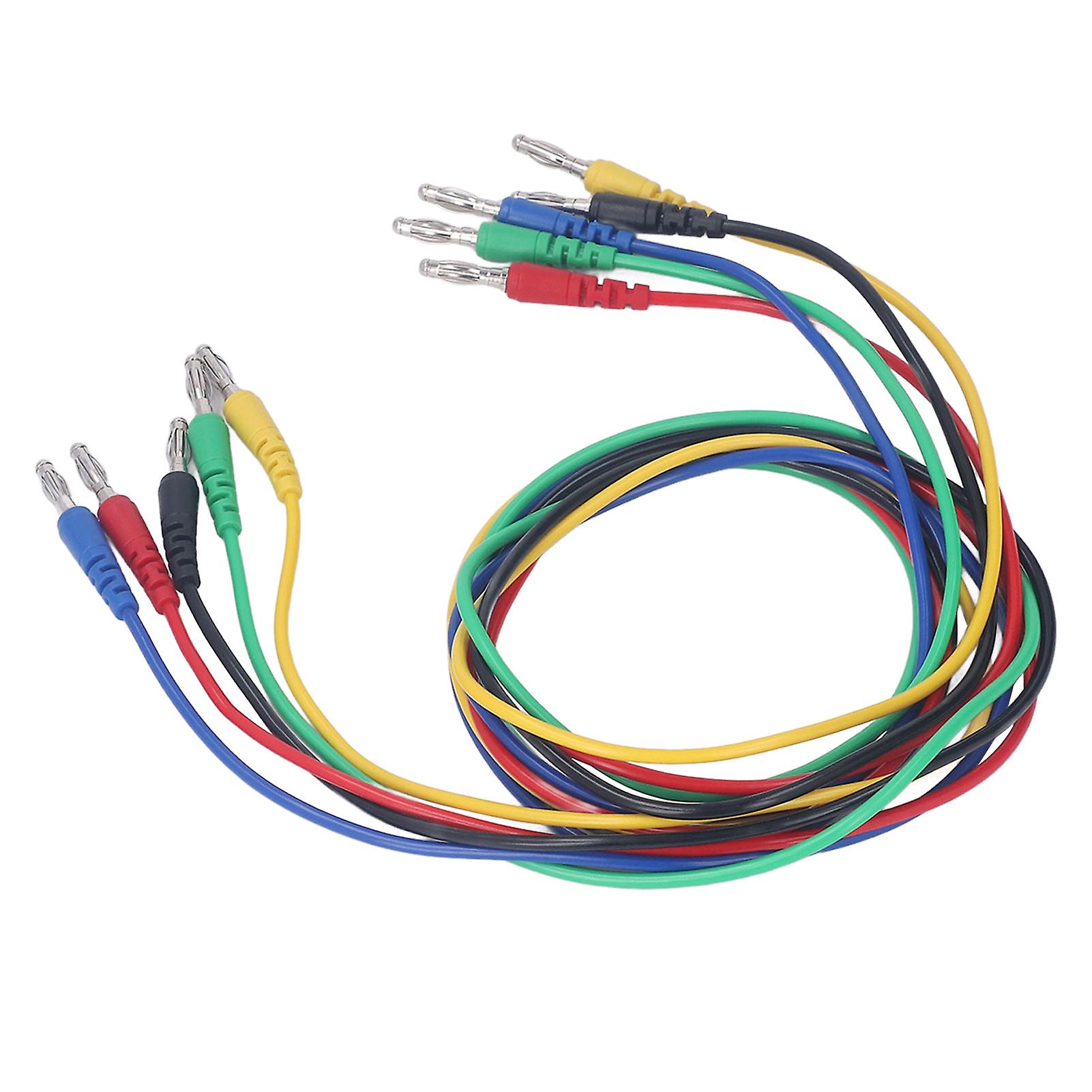 Magnetic Test Leads Kit Soft Flexible 5 Colour 4mm Banana Plug Test Leads Jumper Test Wire Set with Magnetic Connector 