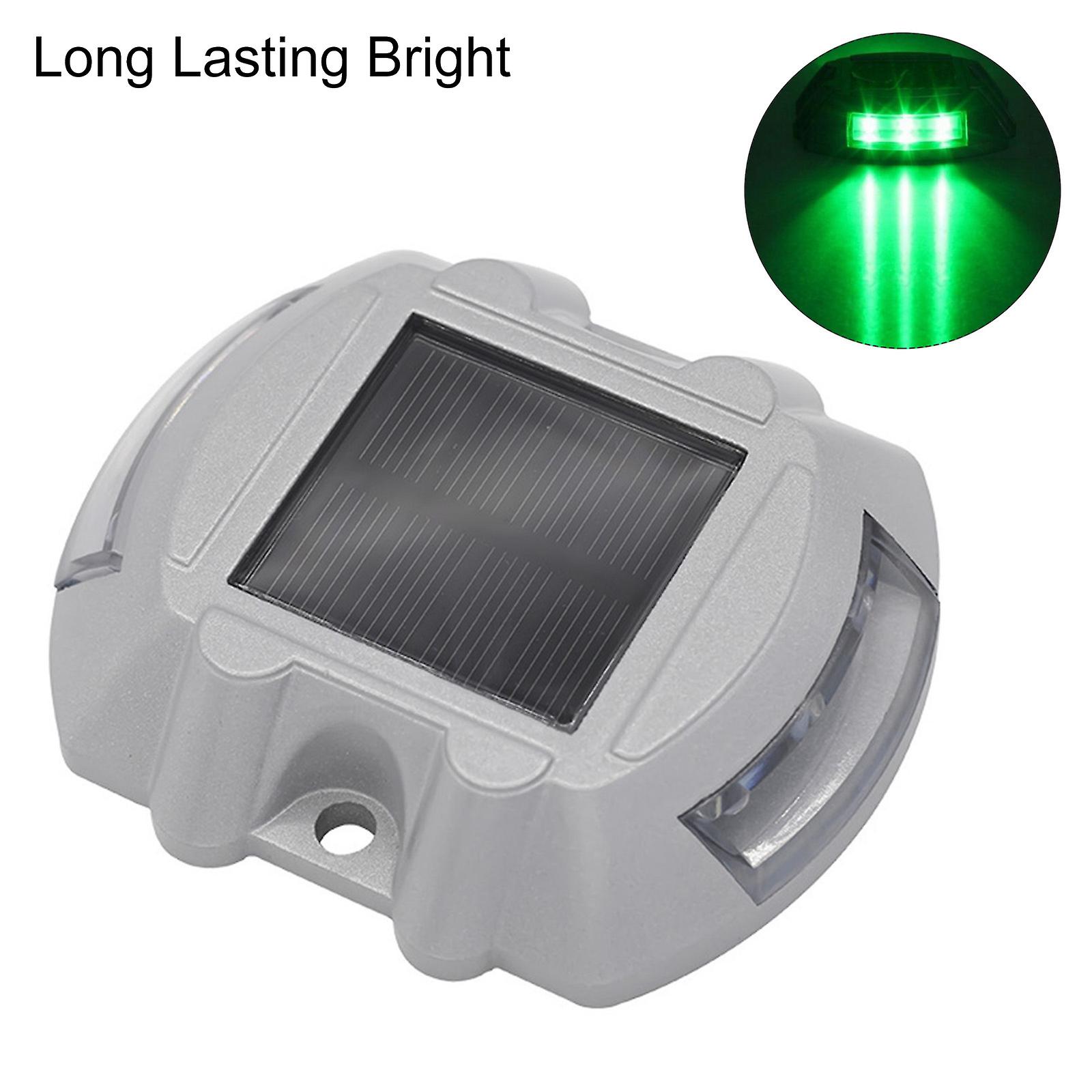 6 LEDs Waterproof Solar Deck Lights Outdoor for Dock Pathway Driveway Garden