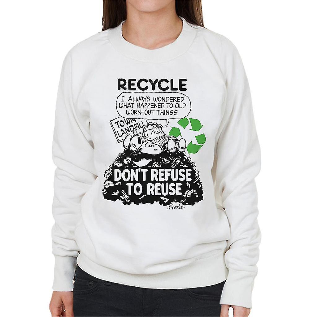 Peanuts Snoopy Dont Refuse To Reuse Women's Sweatshirt