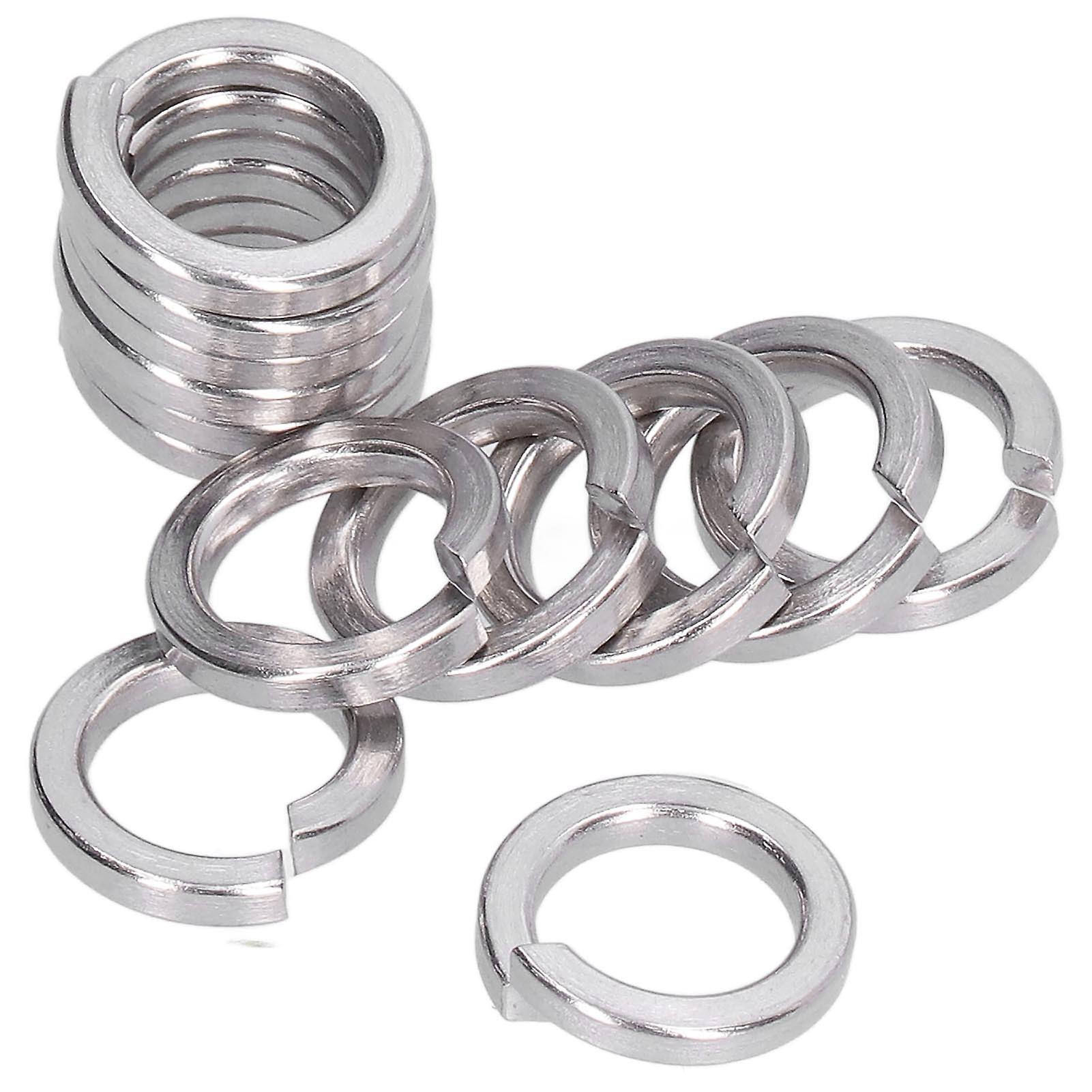 Assortment of 150 split square section spring washers, A2 marine grade stainless steel M8