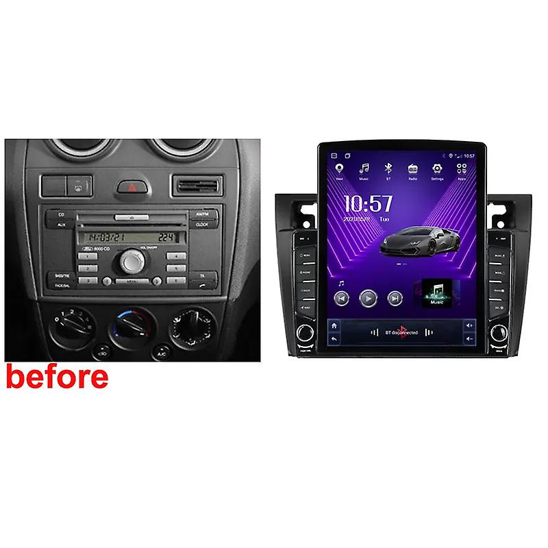 9.7" Android For Ford Fiesta Mk VI 5 Mk5 2002- 2008 Tesla Type Car Radio Multimedia Video Player GPS