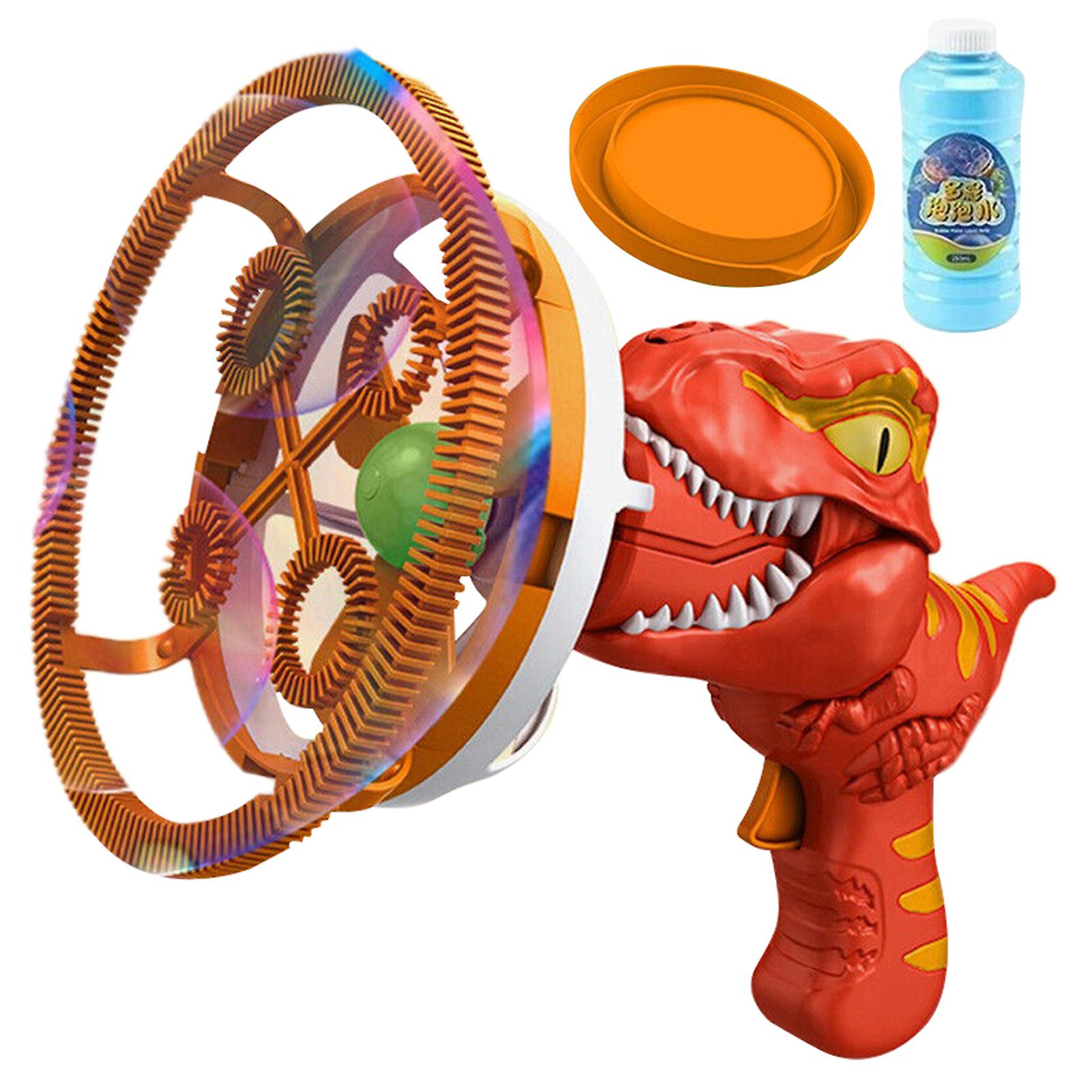 Semi-Auto Electric Dinosaur Bubble Machine Battery Powered Bubble Maker Gift for Kids