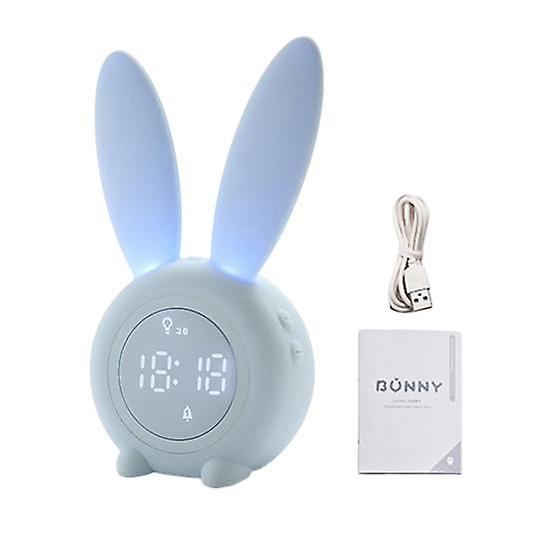 1 Set Kids Alarm Clock with Dimmable Lighting Cute Rabbit Design Rechargeable Wake Up Alarm Clock for Home