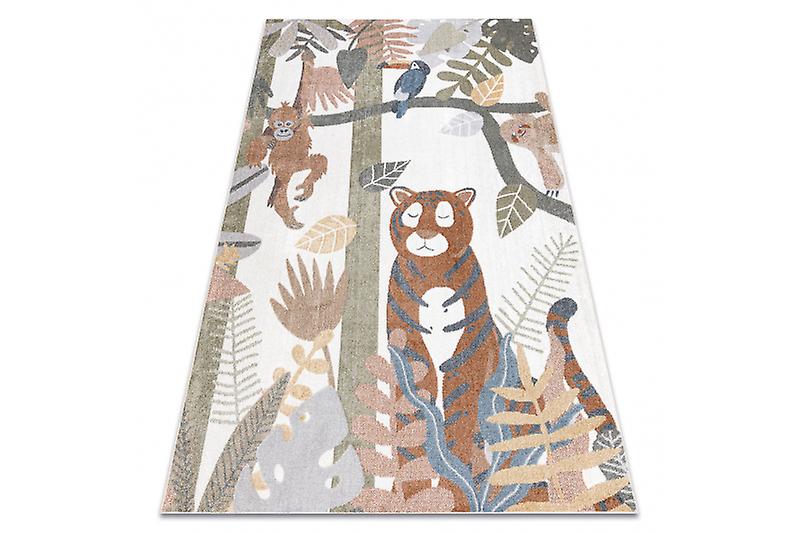 Carpet BONO 8426 Jungle, wild animals cream / dark gold