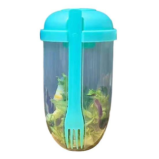 Salad Cup with Lid And Fork Leak-Proof Salad Shaker Large Capacity Fruit Vegetable Container for Home Travel