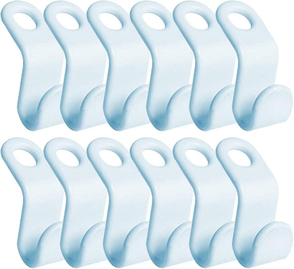 56 Mini Cascading Hangers, Hanger Connection Hooks, Save Space in Closets (Sky Blue)