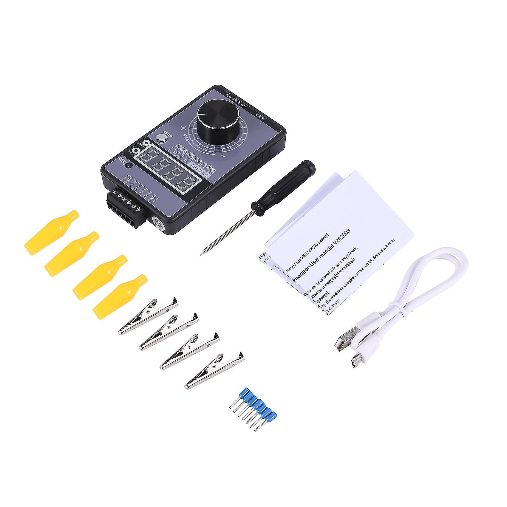 Dc0-10v 0/4-20ma Current Voltage Signal Generator, Built-in Rechargeable Battery Portable Analog Simulator For Plc And Panel Debugging, Device Testing