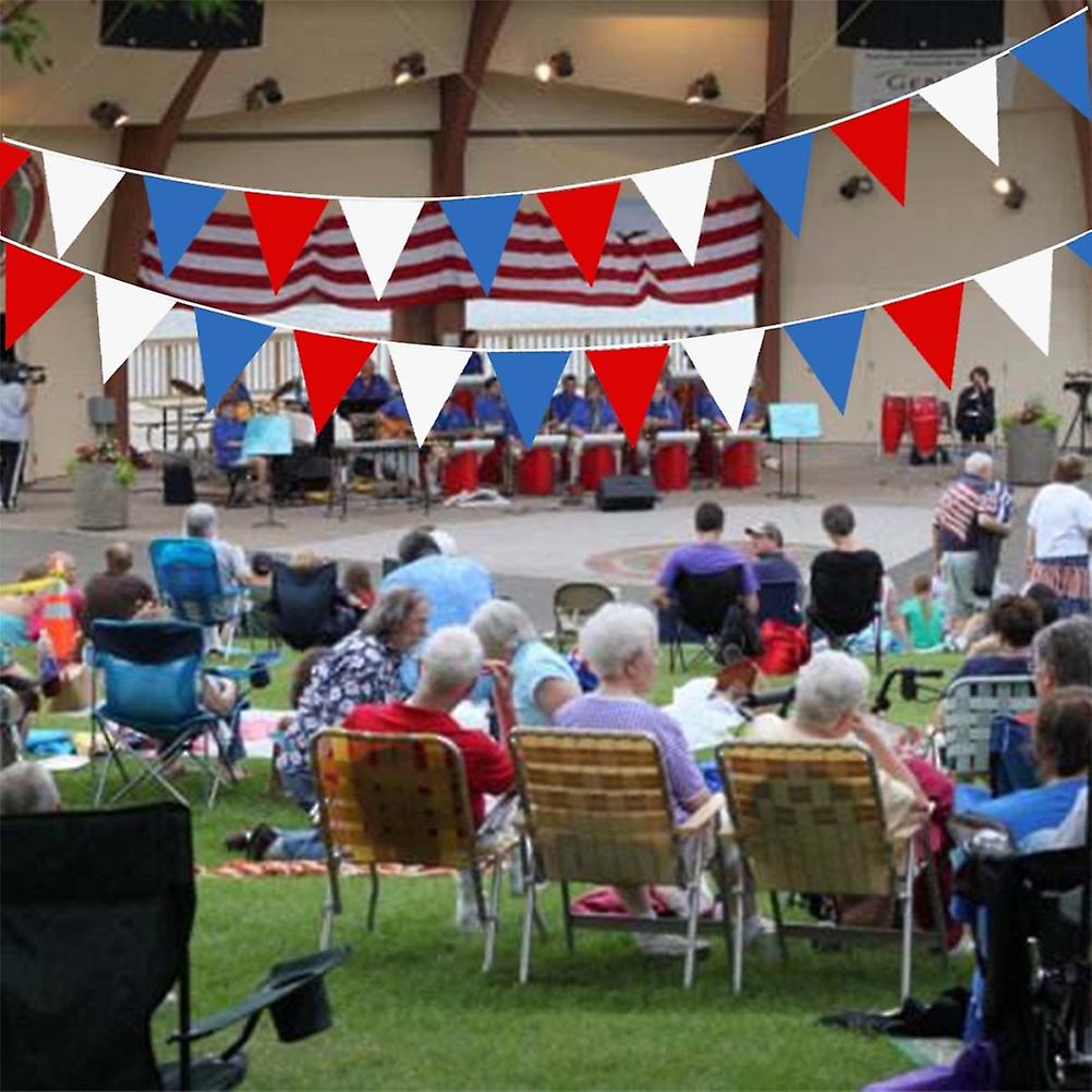 USA Independence Day Triangular Pennant Banner 50 Flags 18m