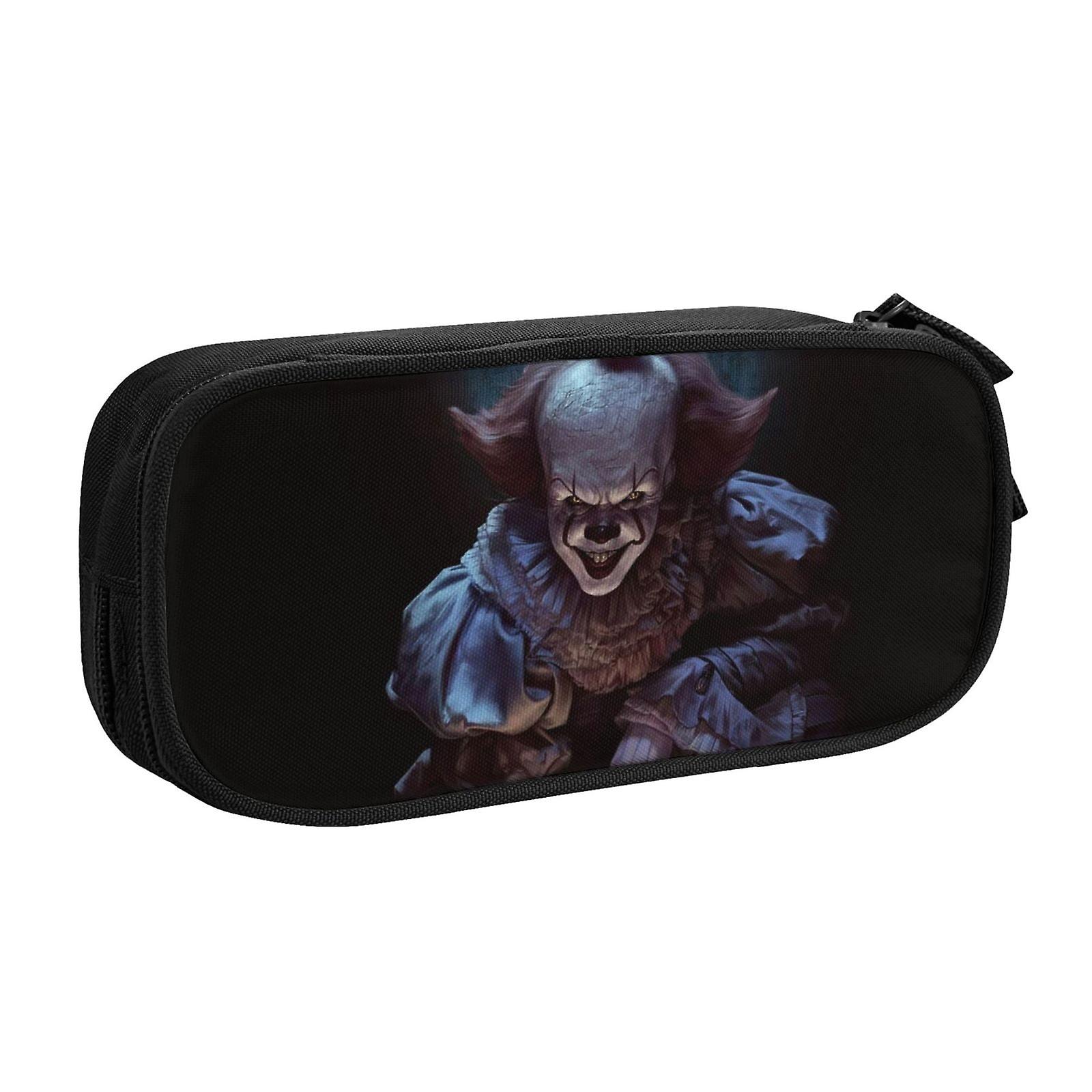 ジッパー付きペニーワイズペンケース、大容量ペンポーチ、大容量収納バッグ、耐久性のあるペンボックス、子供のための新学期用品、ティーン、学生、男の子、女の子