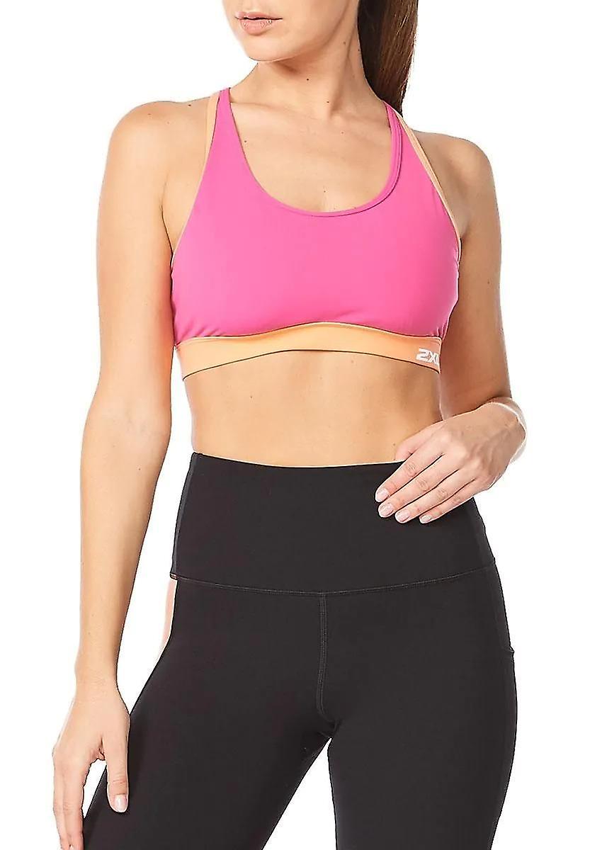 2XU Form Strappy Crop - Magenta/ Melon - Dam