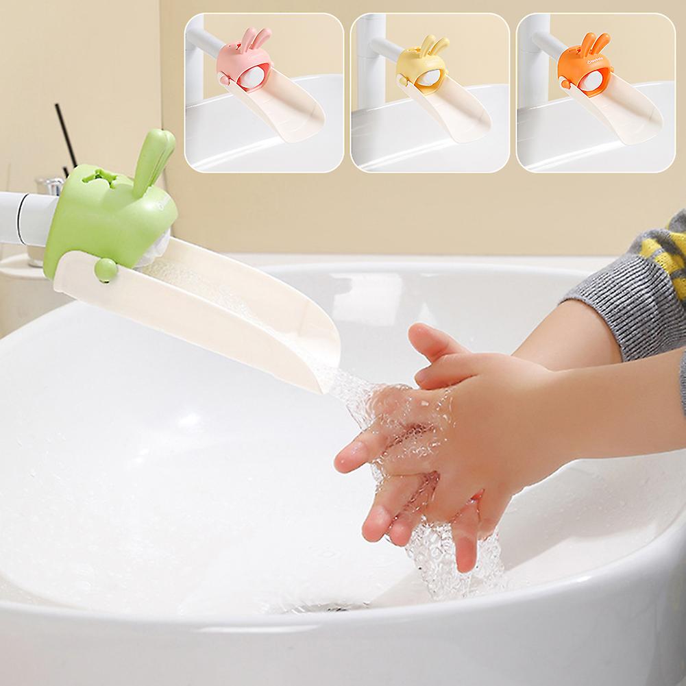 Universal Sink Handle Extender Cartoon Rabbits Children Splash-proof Faucet Extender Sink Accessories