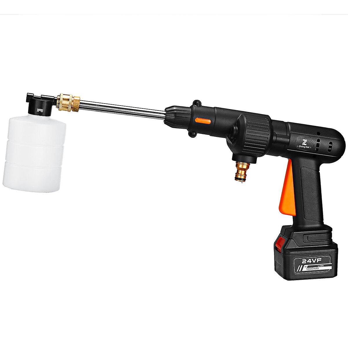 24V Wireless Car Waher 10000mah With Battery Indicator Electric High Pressure Washer Car Washing Machine Foam Spray Guns