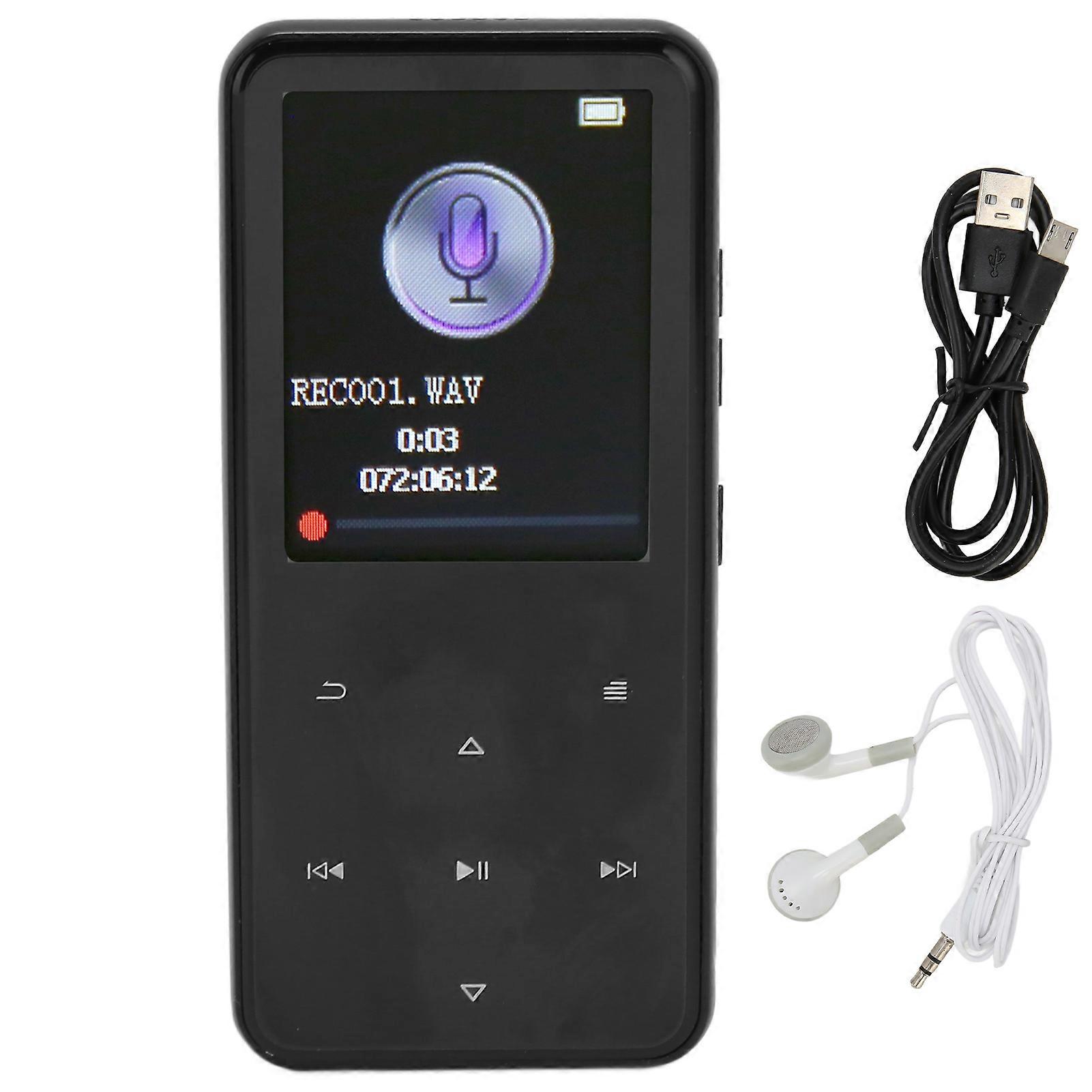 Mp3 Player Intelligent Hd Noise Reduction Bluetooth 5.0 Support Fm Radio E Book Music Player For Home 2.4 Inch