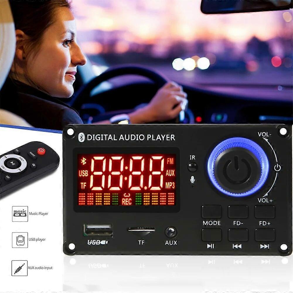 Bluetooth 5.0 Music Player Decoding Board Module DC 8v~24v Support FM Radio Module Wireless Bluetooth Car Kit MP3 Player FN9U3007