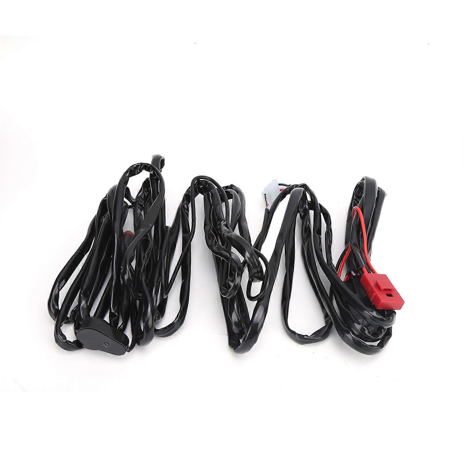9.8ft LED Spotlights Wiring Harness 12V 40A 1~to~2 with DT Connector IP67 Waterproof Universal E2U511