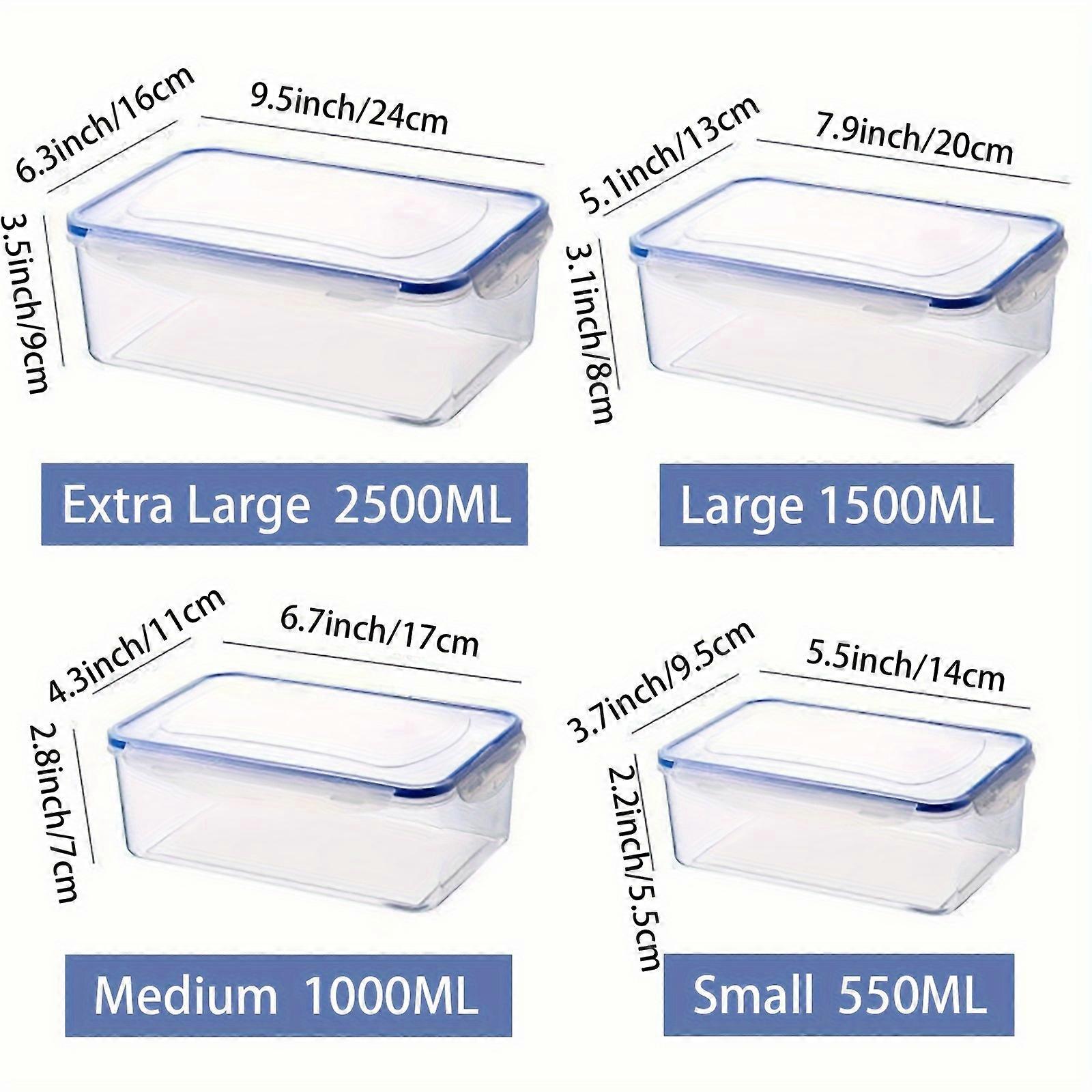 Airtight Food Storage Container - Transparent, Moisture-Proof, and Microwave Safe - Durable Seal for Freshness, Ideal for Kitchen and Refrigerator Org