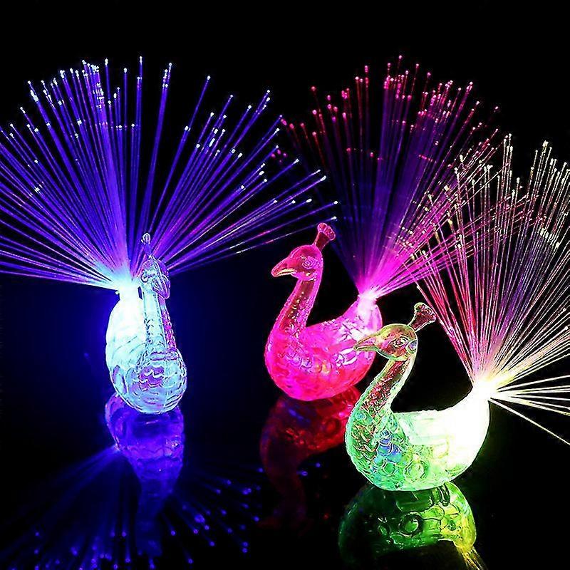 1buc luminos păun decorare Open Light Toys Flash Led Lumini Stele Straluceasca in intunecat jucarii pentru copii Glow In The Dark Kids jucărie