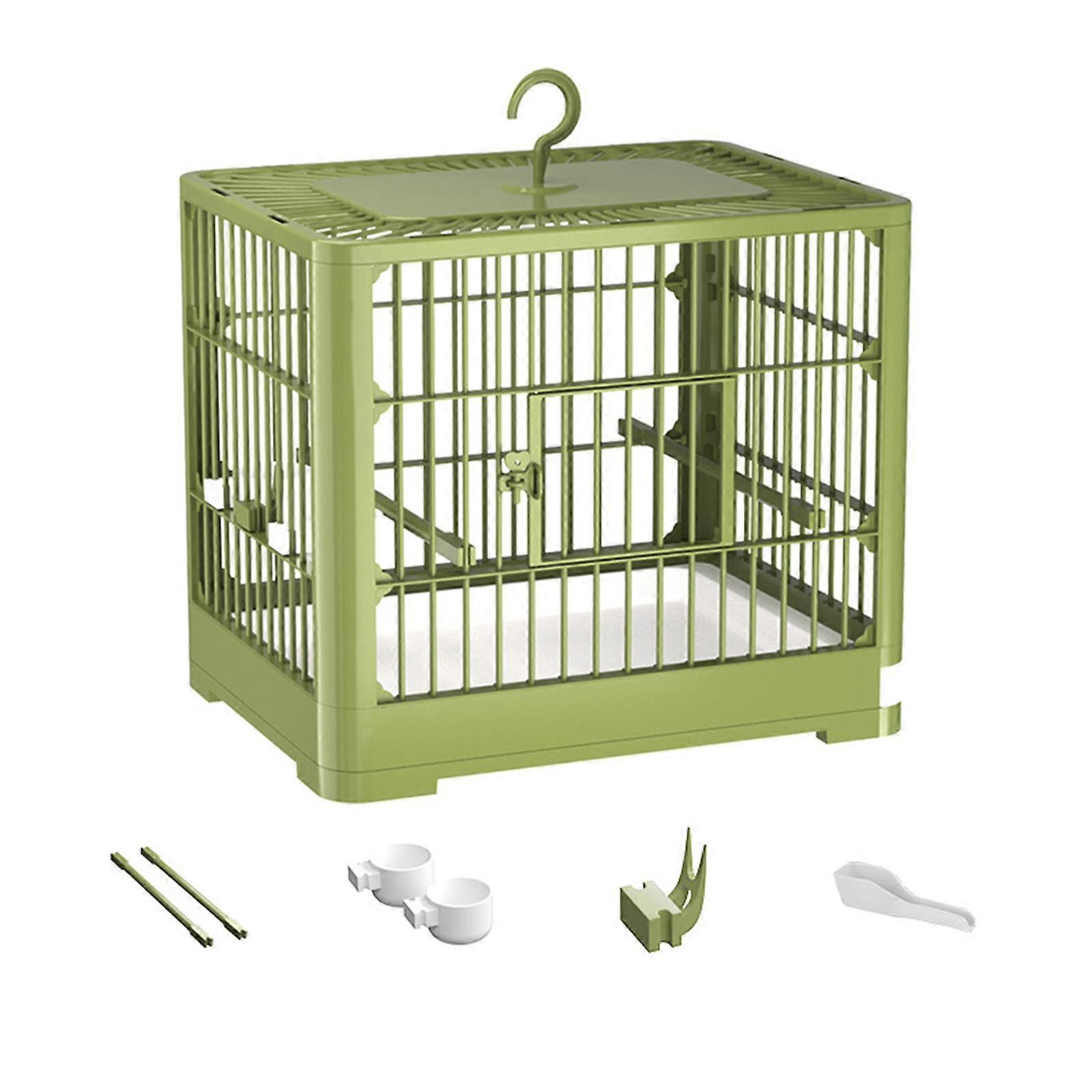 Papukaijalintuhäkki koukulla ja liukutarjottimella Canarie Budgie -tarvikkeille