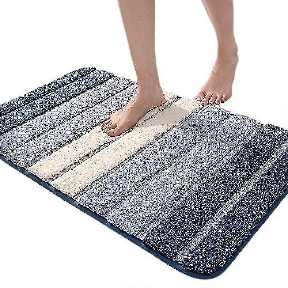 Microfiber Absorbent Non-slip Stripe Bath Mat