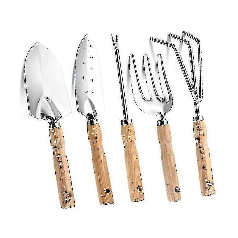 5 Pcs Garden Tools Set Stainless Steel Hand Tools Planting Gardening Tool Kit