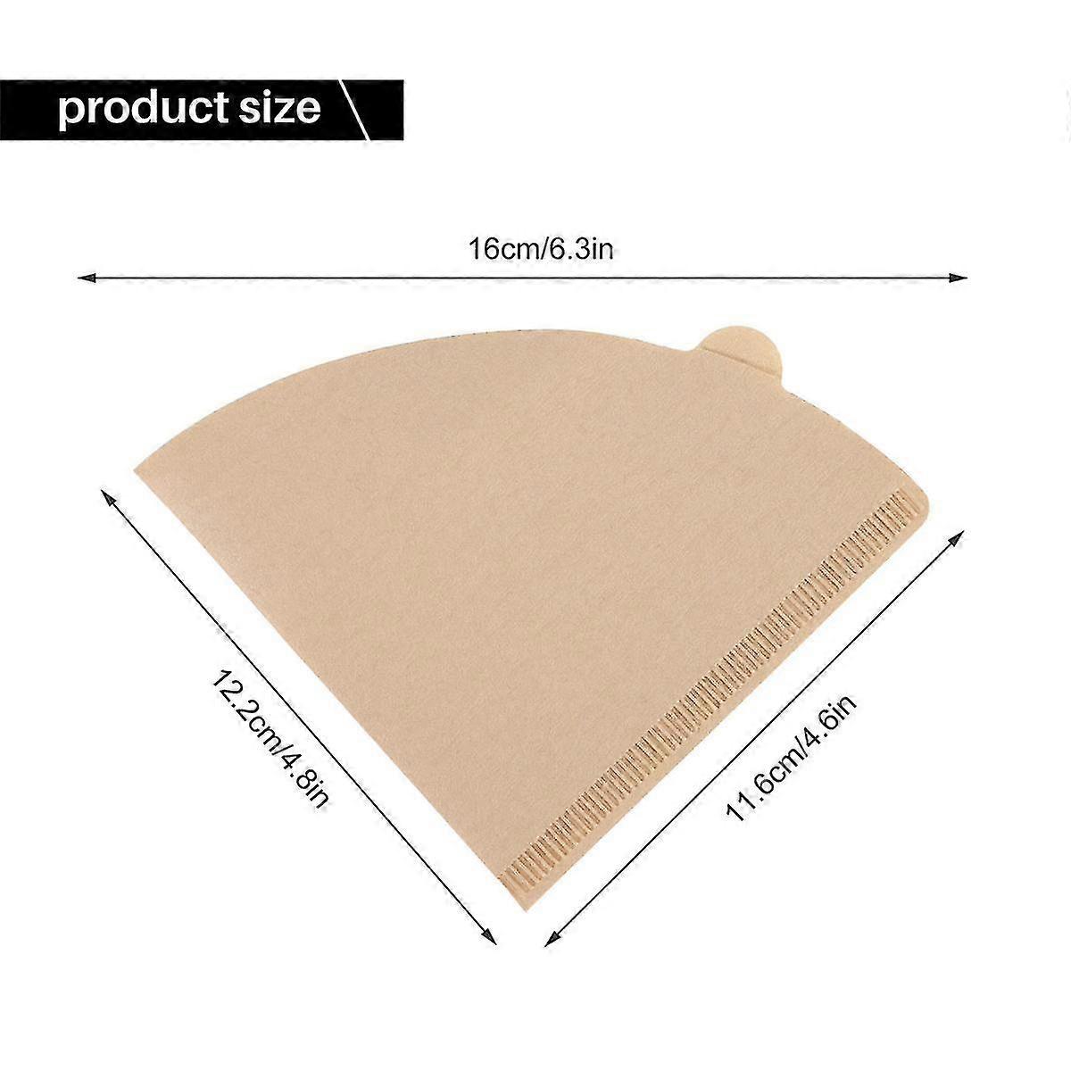 200pcs Coffee Filters , 2 Cone Paper,1-4 Cup,natural Paper Coffee Filter For V60,coffee Dripper Con