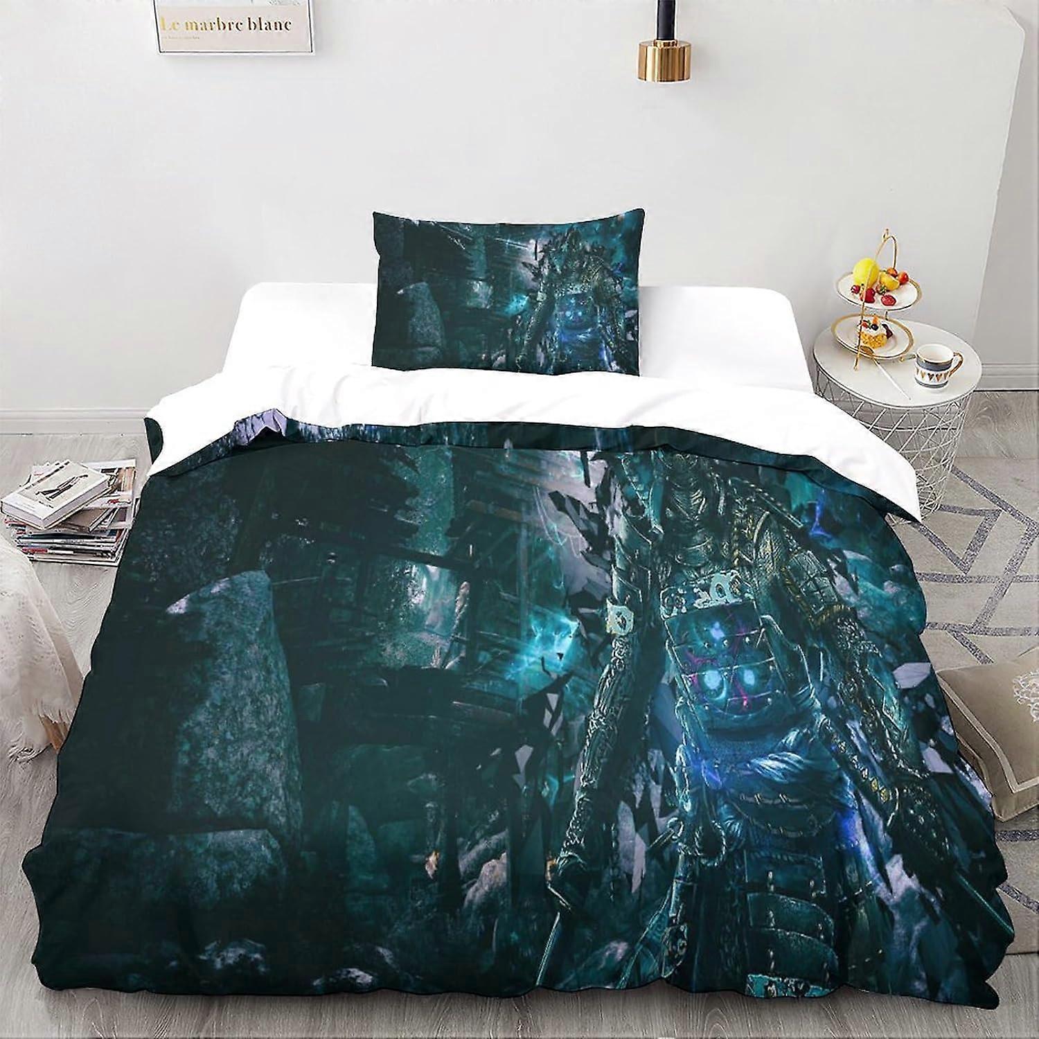 Housse De Couette Samouraï 90x190 Cm - Parure De Lit 1 Personne Microfibre, Motif Guerrier Japonais - 9