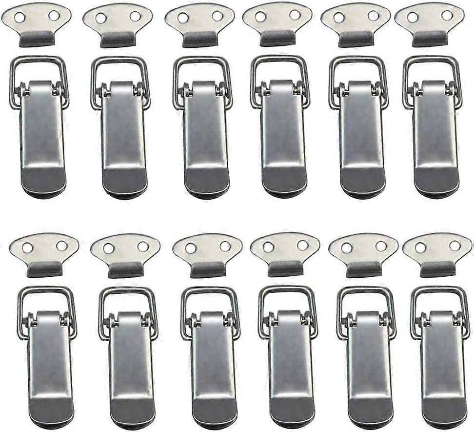 12 piece engine hood clip, lever lock, spring lock, rocker lock, stainless steel spring with hook, used for boxes, drawers, cabinets
