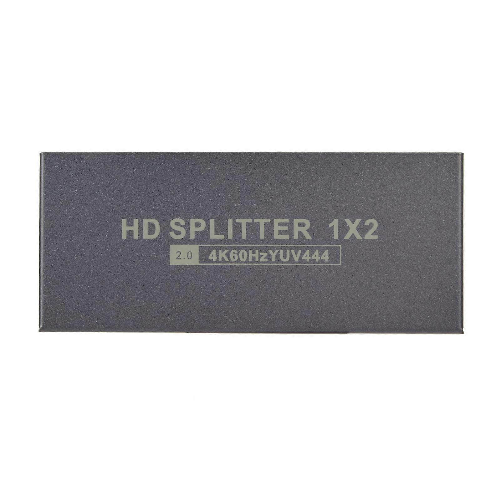 1x2 HD Multimedia Interface Splitter 4K 60Hz 18G HDCP2.2 RGB444 1 in 2 Out HD Multimedia Interface 2.0 Splitter 100240V EU Plug