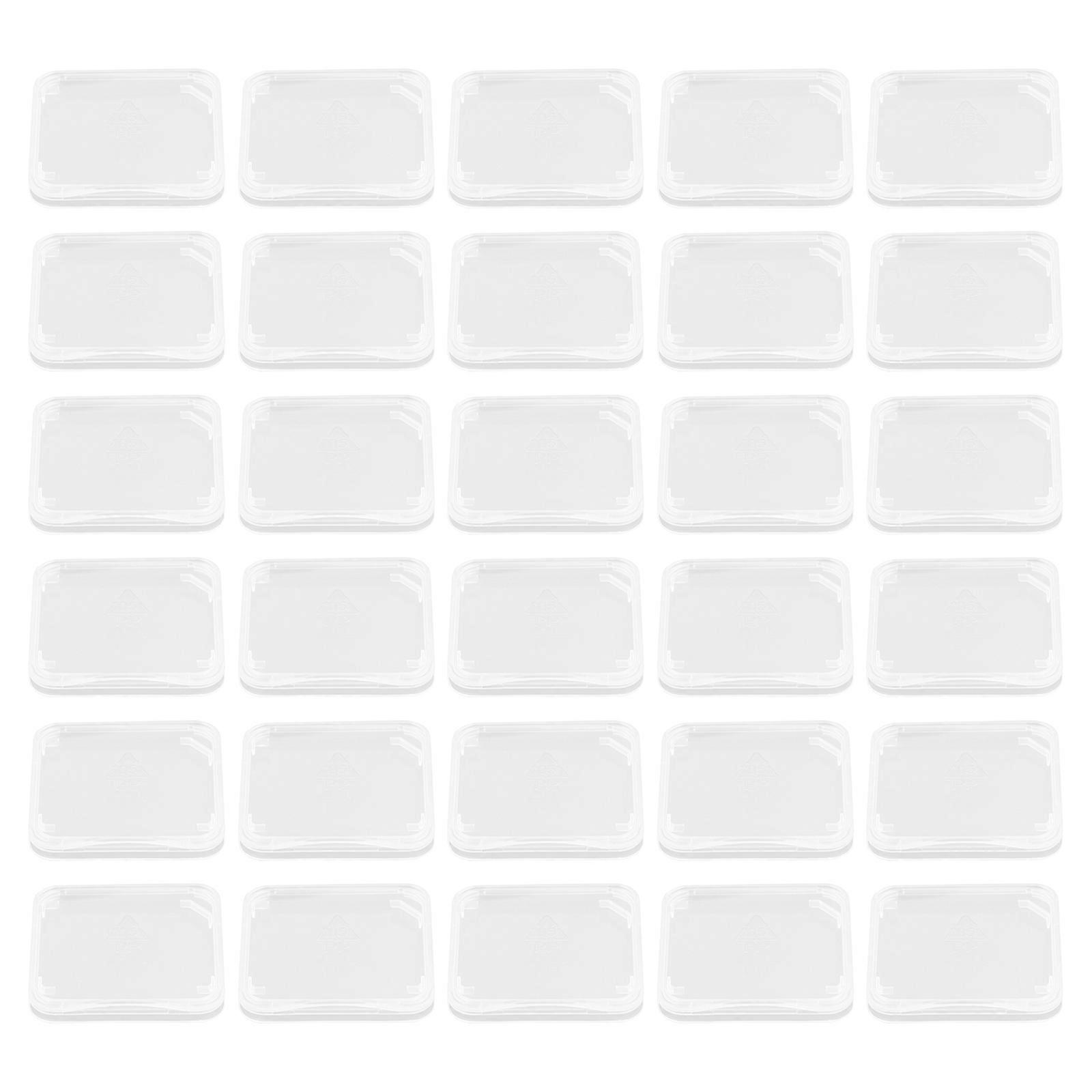 1 Set 100 Pcs Memory Cards Storage Cases Carrying Holders Boxes (Transparent)