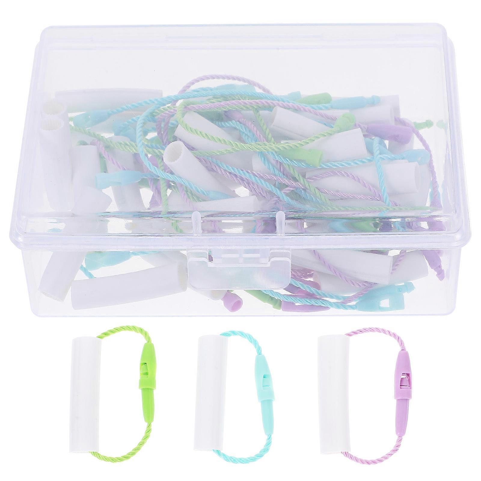 30kpl Nimikyltit vaatteille, päiväkoti Nimikyltit, Kirjoitettavat nimikyltit, Riippuvat nimikyltit, Sormukset (Satunnainen väri)