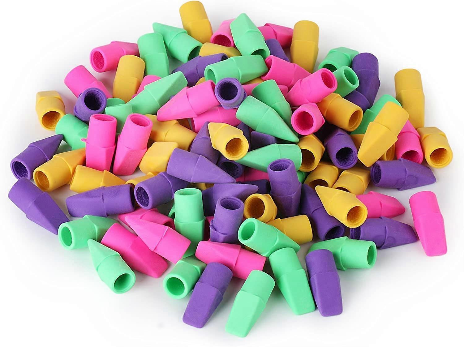 Pencil Top Erasers, Cap Erasers, 120 Pack
