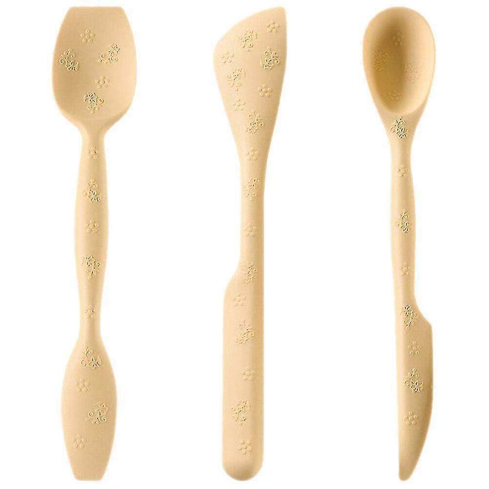 3pcs Kitchen Spatula Multi-functional Cake Spatula Portable Silicone Cream Spatula Baking Cooking Supply Sx