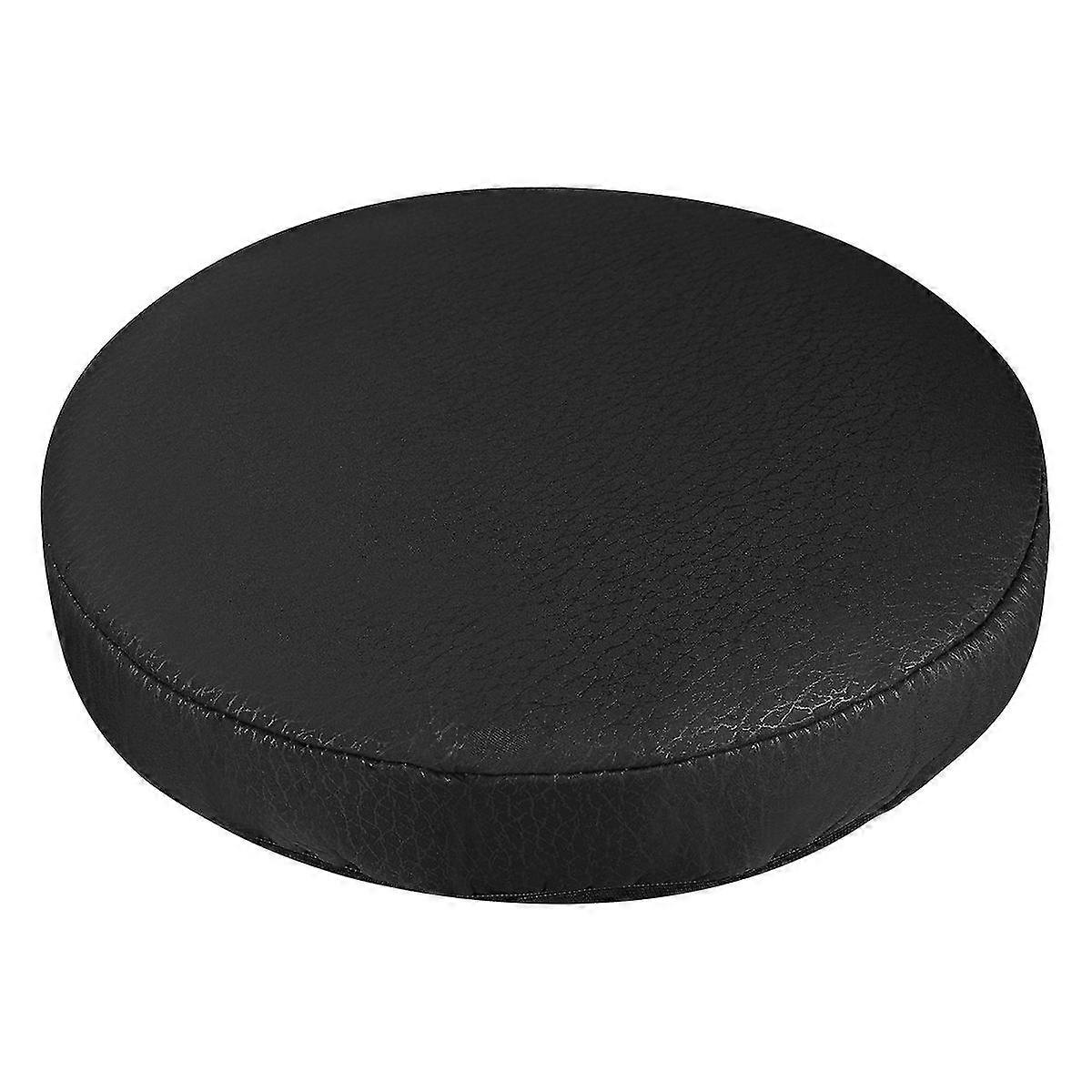 Tlustá elastická barová židle Sedák Povlak Praktický povlak stoličky Kulatý chránič židle pro domácí obchod - černá (průměr 30 cm)