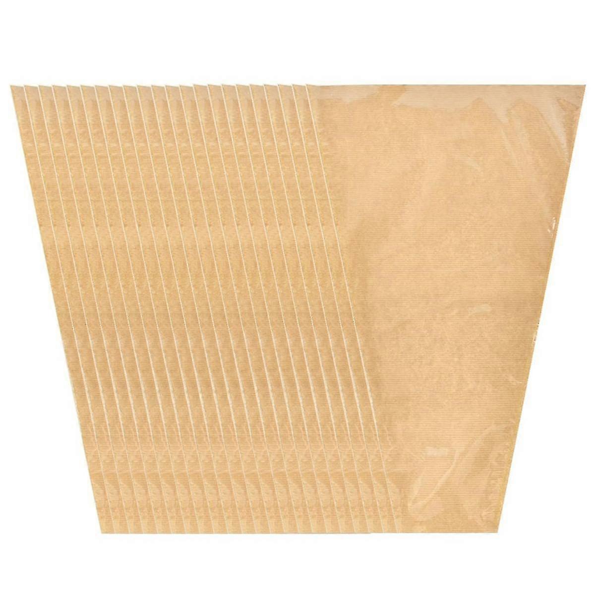 50 Pack Flower Sleeves For Bouquet, 14 X 22 Inches Flower Wrapping Paper Bag, Clear Front Kraft Flo