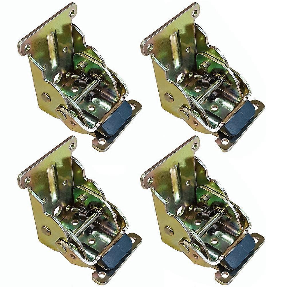 4pcs Table Leg Brackets Folding Hinge 90 Degree Foldable Hidden Hinges Chair Extension Tables Self Locking Fold Feet Hinges