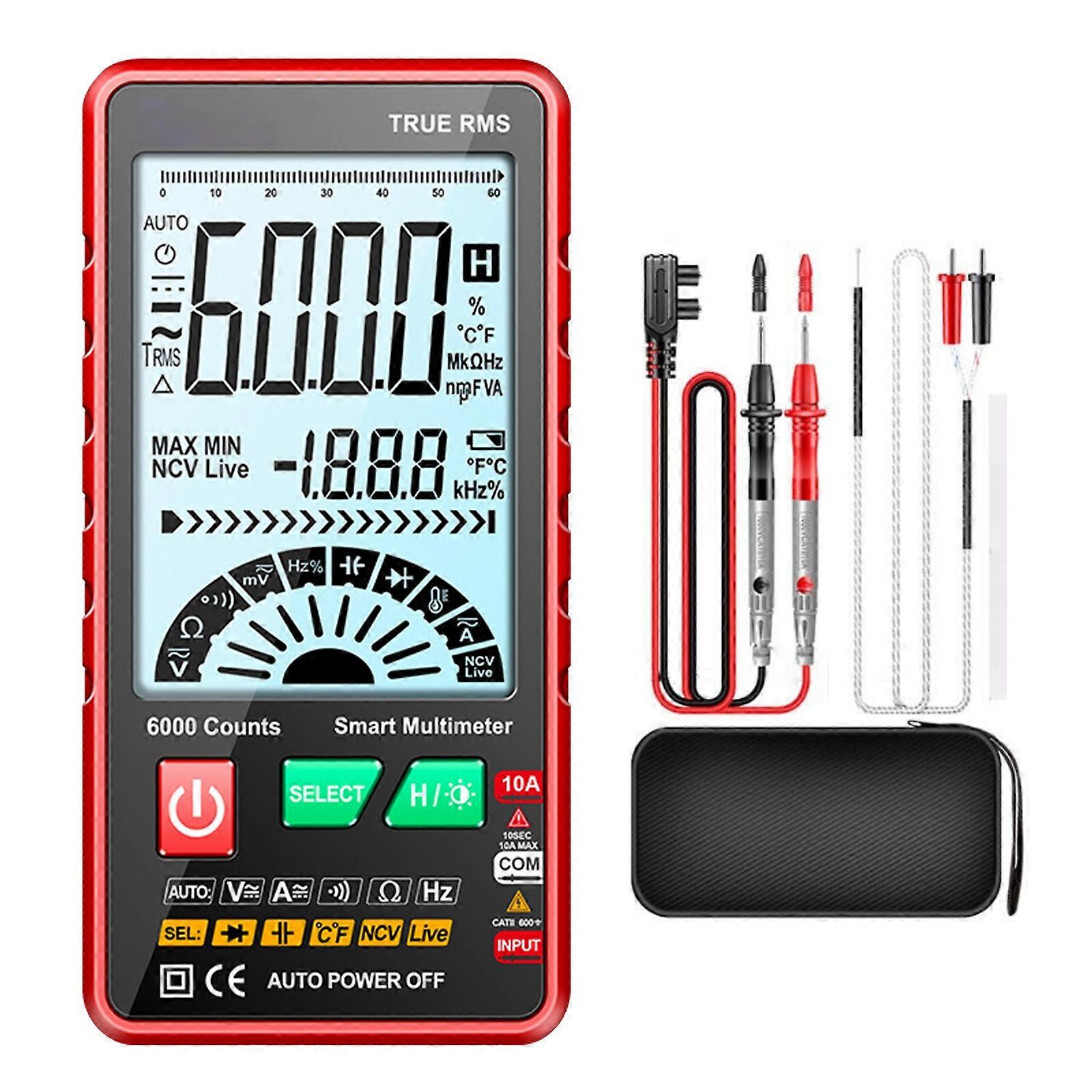 6000 Counts Ultra AC/ DC Voltage Current ANENG 616 Backlight Digital Multimeter FT