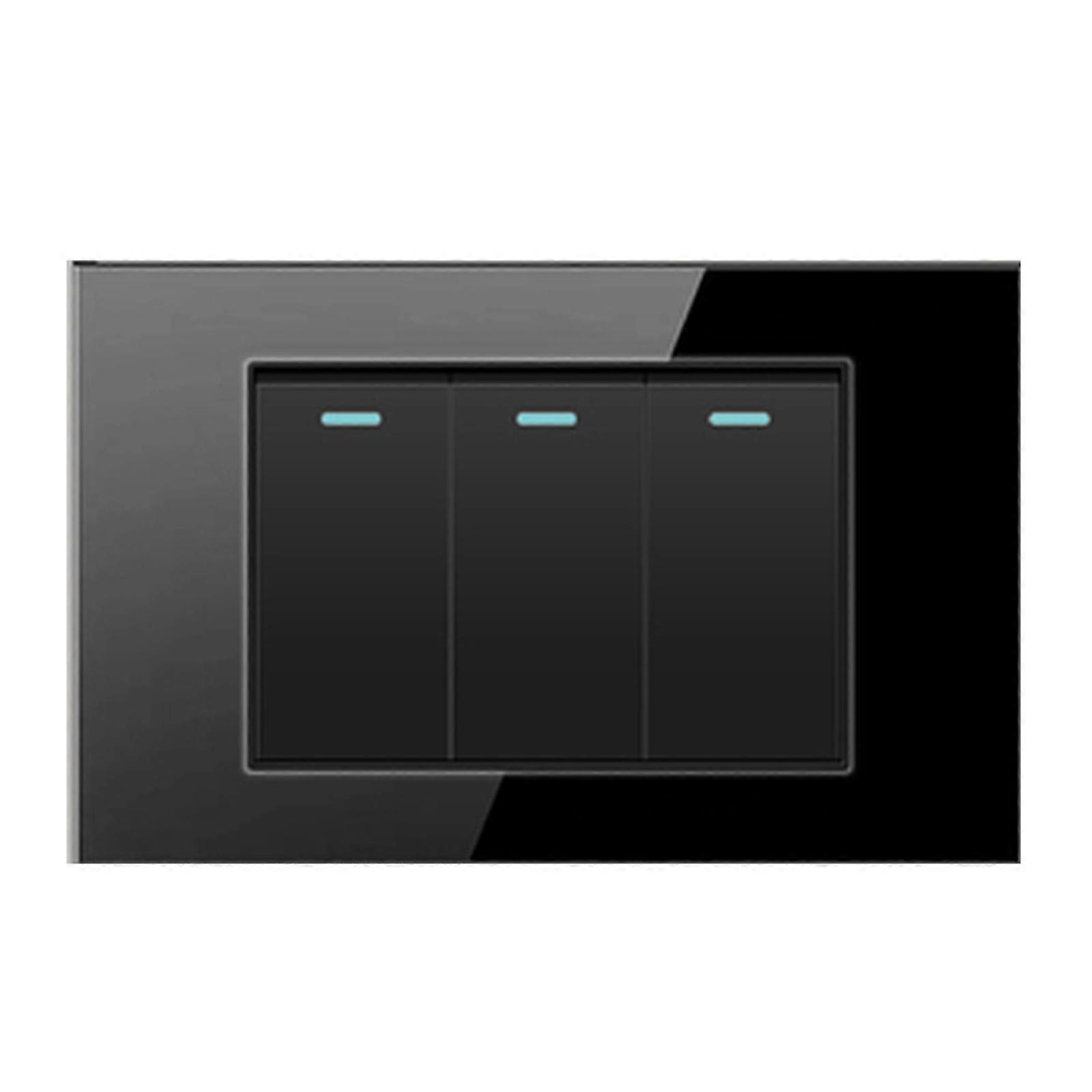 1/2/3 Gang 2 Way Wall Light Switch Panel Push Button Power Rocker Switch fL