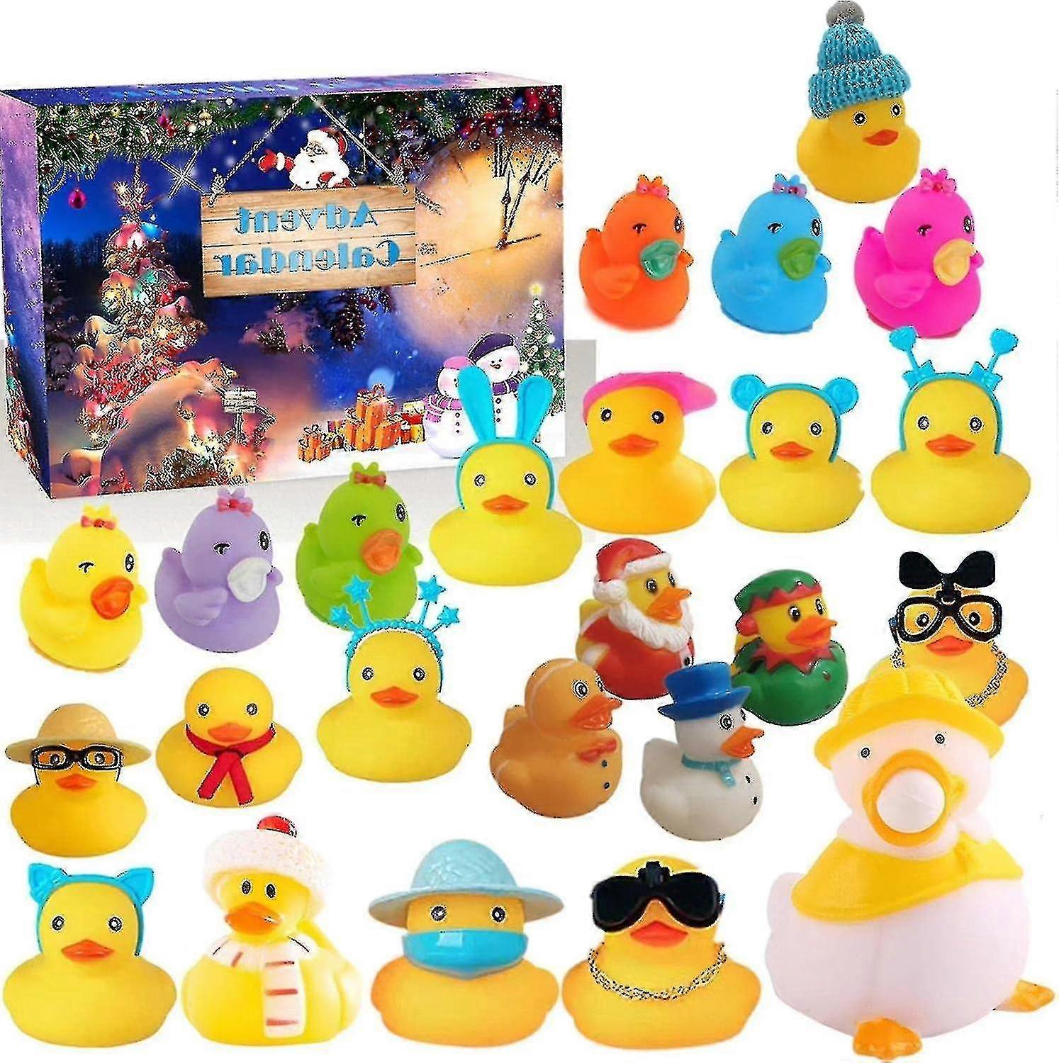 Rubber Advent 2023, Advent 2023 Kids, Advent Bath Toy Set, Advent With 15 Rubber Ducks, Advent