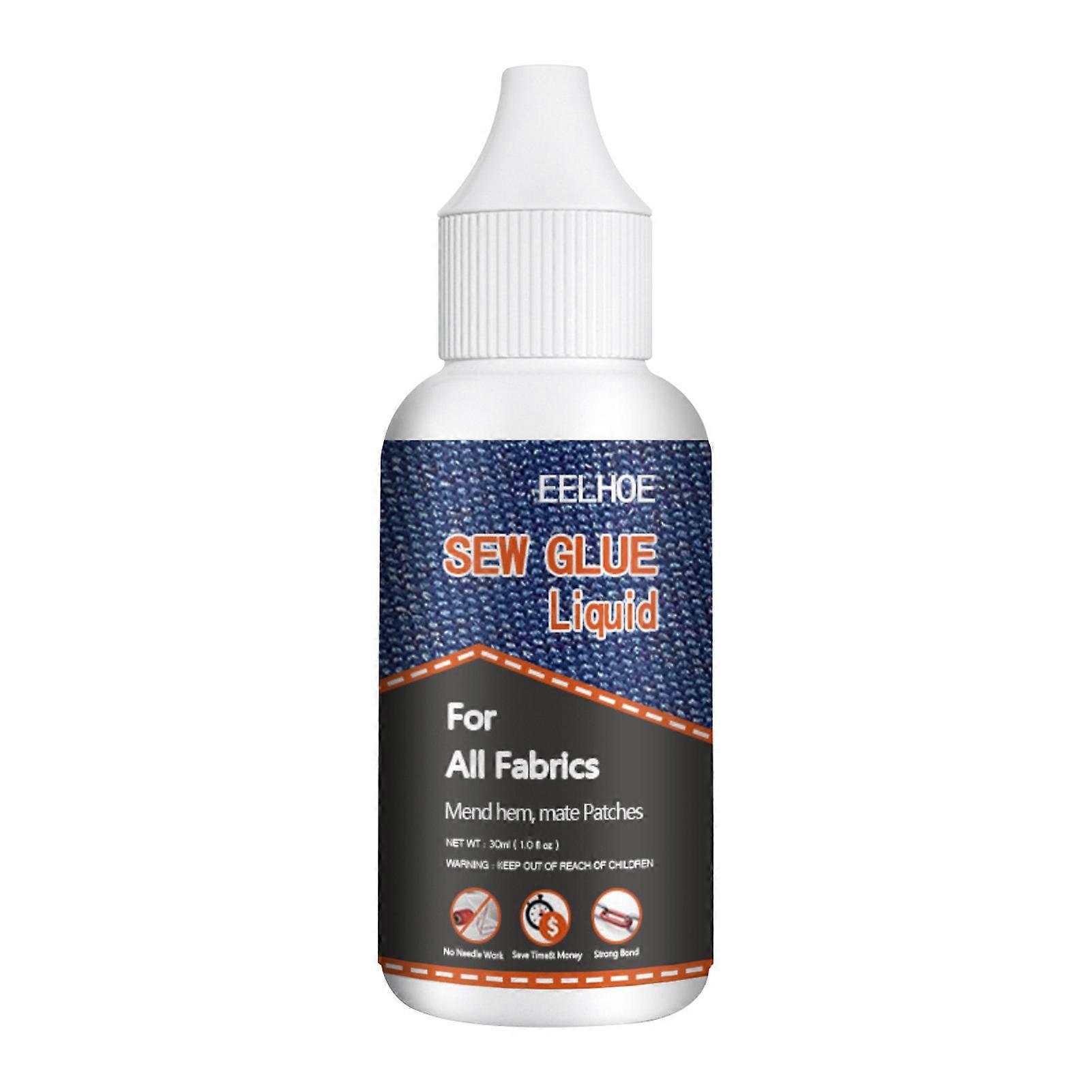 Quick Fix Bonding Fabric Glue Fast Dry and Clear Washable for All Fabrics Clothing Cotton