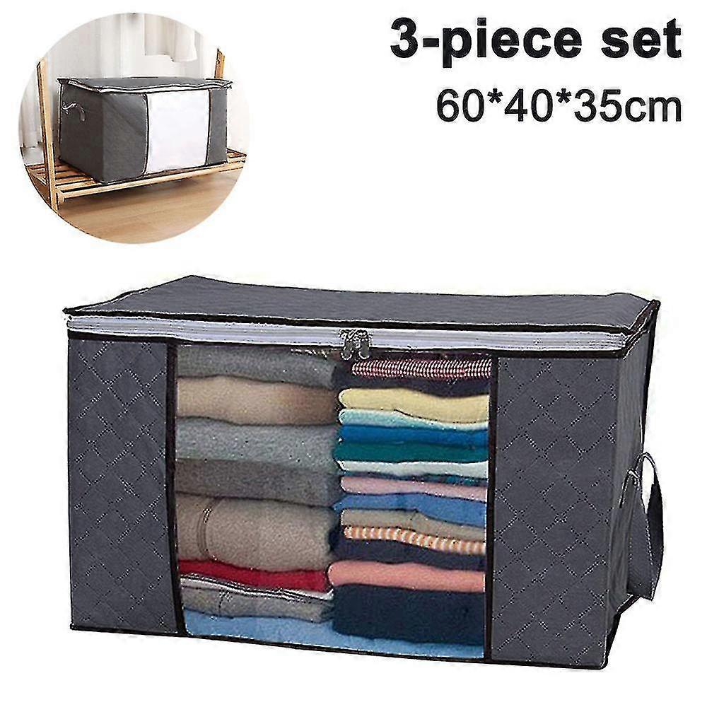 3 Pack Clothes Storage Bags, Large Capacity,60 * 40 * 35cm