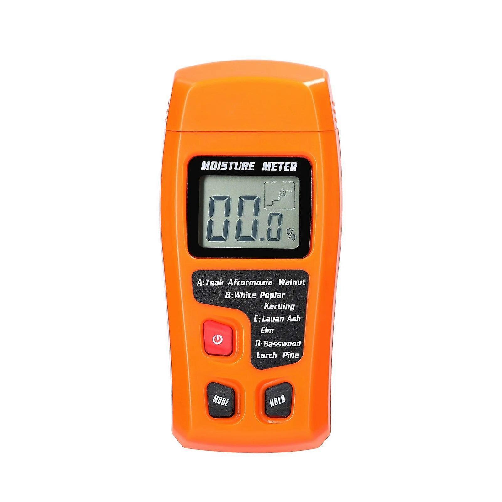 Digital Wood Moisture Meter Timber Humidity Tester Moisture Content Detector 4 Wood Measurement Modes with LCD Display